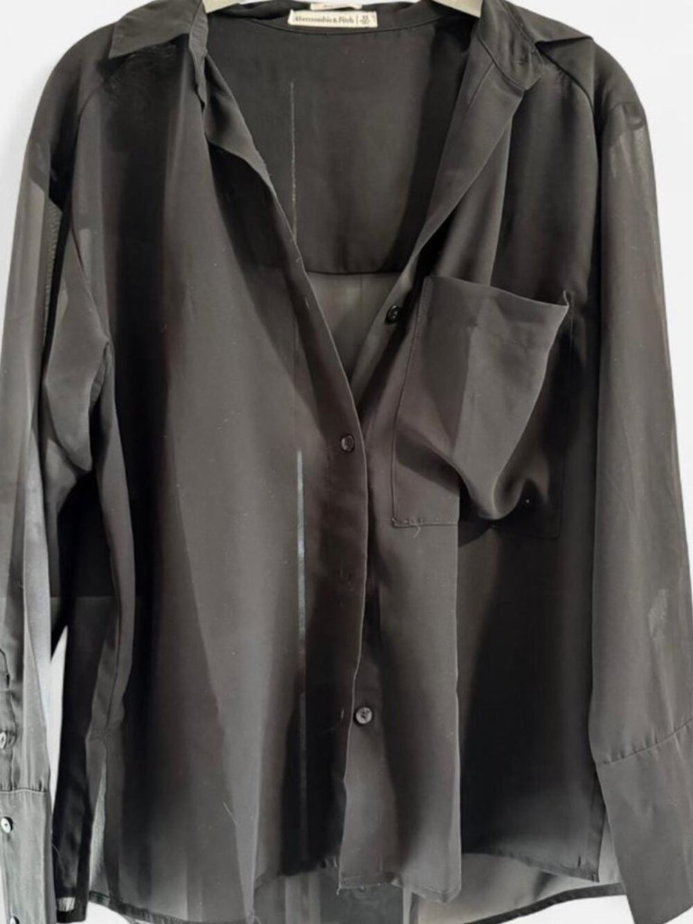 Abercrombie and fitch oversized semi sheer top